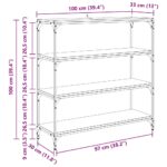 vidaXL Knižnica Staré drevo 100 x 33 x 100 cm – Obrázok 11