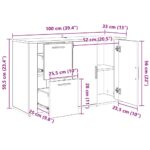 vidaXL so zásuvkou dub artisan Kompozitné drevo – Obrázok 12