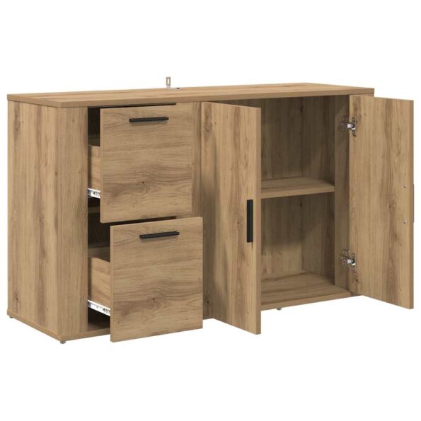 vidaXL so zásuvkou dub artisan Kompozitné drevo – Obrázok 5