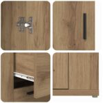 vidaXL so zásuvkou dub artisan Kompozitné drevo – Obrázok 9