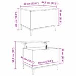 vidaXL Konferenčný stolík Remeselný dub 60 x 44,5 x 45 cm – Obrázok 12