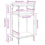 vidaXL Bočný stôl Čierny dub 40 x 30 x 75 cm Kompozitné drevo – Obrázok 13