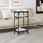 vidaXL Bočný stôl Čierny dub 40 x 30 x 75 cm Kompozitné drevo – Obrázok 4
