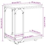 vidaXL Bočný stôl Staré drevo 50 x 35 x 55.5 cm Kompozitné drevo – Obrázok 11