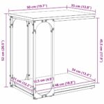 vidaXL Bočný stôl dub artisan 50 x 35 x 52 cm Kompozitné drevo – Obrázok 10