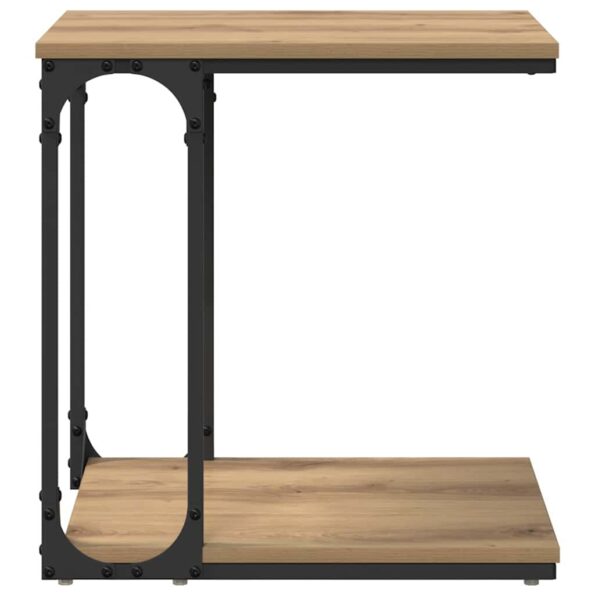 vidaXL Bočný stôl dub artisan 50 x 35 x 52 cm Kompozitné drevo – Obrázok 5