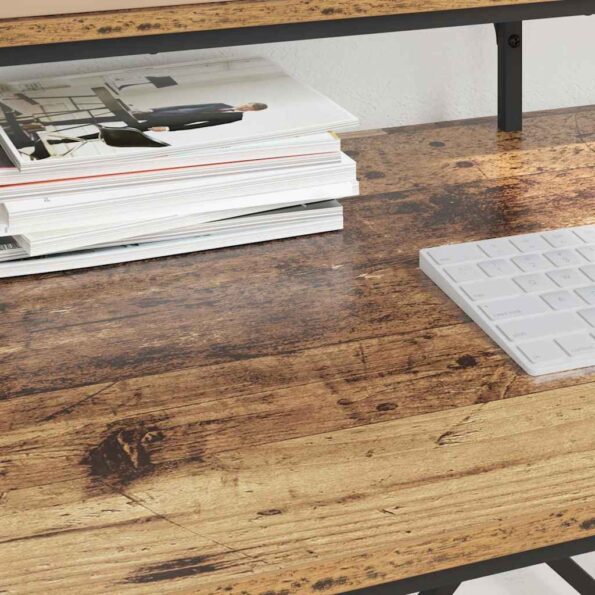 vidaXL Stôl Staré drevo 100 x 50 x 90 cm Kompozitné drevo – Obrázok 4