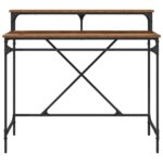 vidaXL Stôl Staré drevo 100 x 50 x 90 cm Kompozitné drevo – Obrázok 5