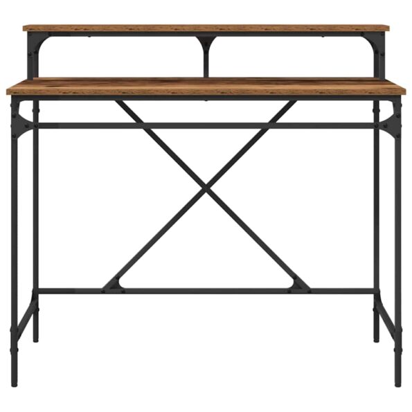 vidaXL Stôl Staré drevo 100 x 50 x 90 cm Kompozitné drevo – Obrázok 5