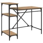 vidaXL Stôl Remeselný dub 105 x 50 x 90 cm Kompozitné drevo – Obrázok 2