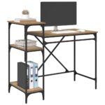 vidaXL Stôl Remeselný dub 105 x 50 x 90 cm Kompozitné drevo – Obrázok 3