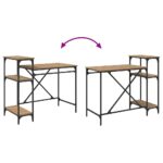 vidaXL Stôl Remeselný dub 105 x 50 x 90 cm Kompozitné drevo – Obrázok 9