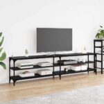 vidaXL TV skrinka Čierny dub 200 x 30 x 50 cm