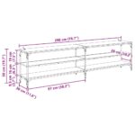 vidaXL TV skrinka Čierny dub 200 x 30 x 50 cm – Obrázok 11