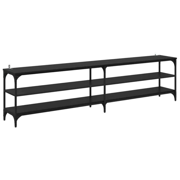 vidaXL TV skrinka Čierny dub 200 x 30 x 50 cm – Obrázok 2