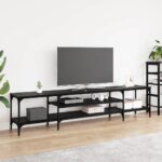 vidaXL TV skrinka Čierny dub 201 x 35 x 45 cm