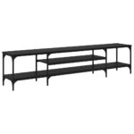 vidaXL TV skrinka Čierny dub 201 x 35 x 45 cm – Obrázok 2