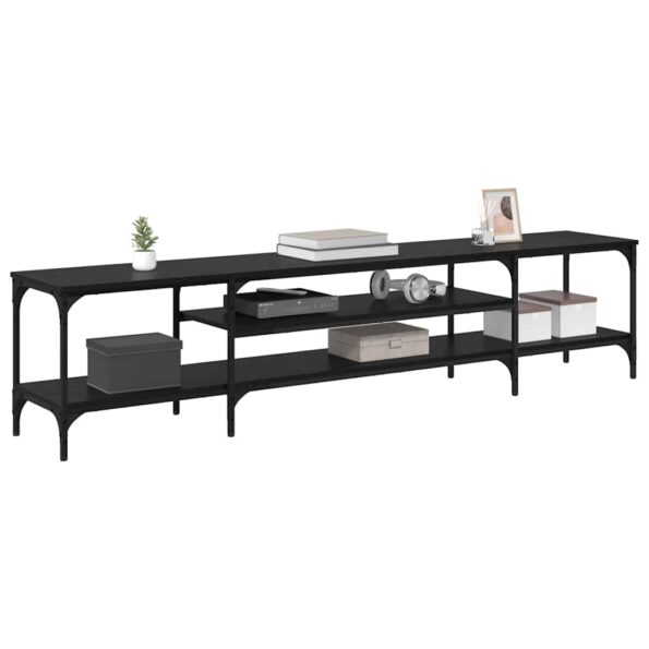 vidaXL TV skrinka Čierny dub 201 x 35 x 45 cm – Obrázok 3