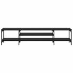 vidaXL TV skrinka Čierny dub 201 x 35 x 45 cm – Obrázok 5