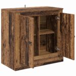 vidaXL Servírovacia skriňa Staré drevo 70 x 35,5 x 67,5 cm – Obrázok 5
