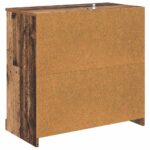 vidaXL Servírovacia skriňa Staré drevo 70 x 35,5 x 67,5 cm – Obrázok 8