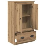 vidaXL Highboard Remeselný dub 60 x 35,5 x 103,5 cm Kompozitné drevo – Obrázok 5