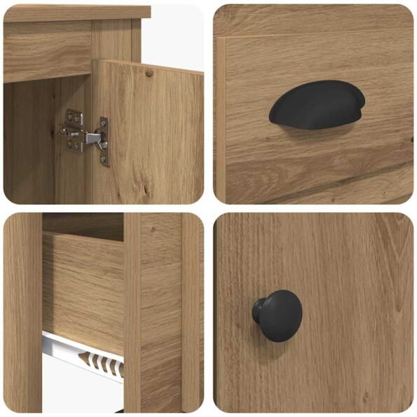vidaXL Highboard Remeselný dub 60 x 35,5 x 103,5 cm Kompozitné drevo – Obrázok 9