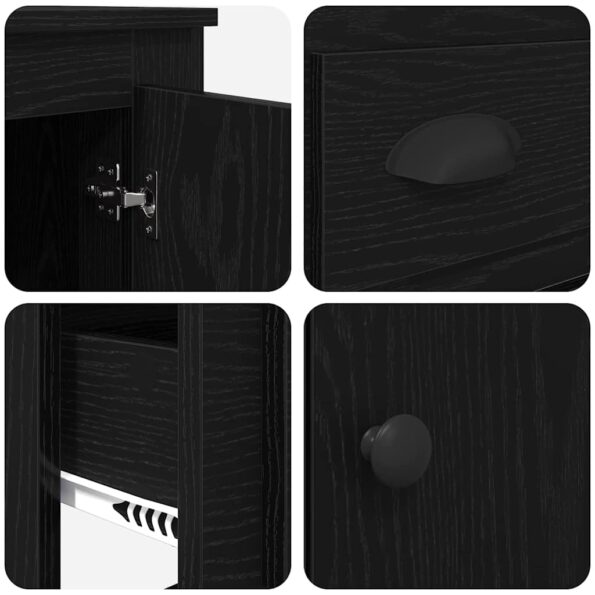 vidaXL Highboard Čierny dub 60 x 35,5 x 103,5 cm Kompozitné drevo – Obrázok 9