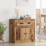 vidaXL Highboard Staré drevo 70 x 35,5 x 67,5 cm Kompozitné drevo