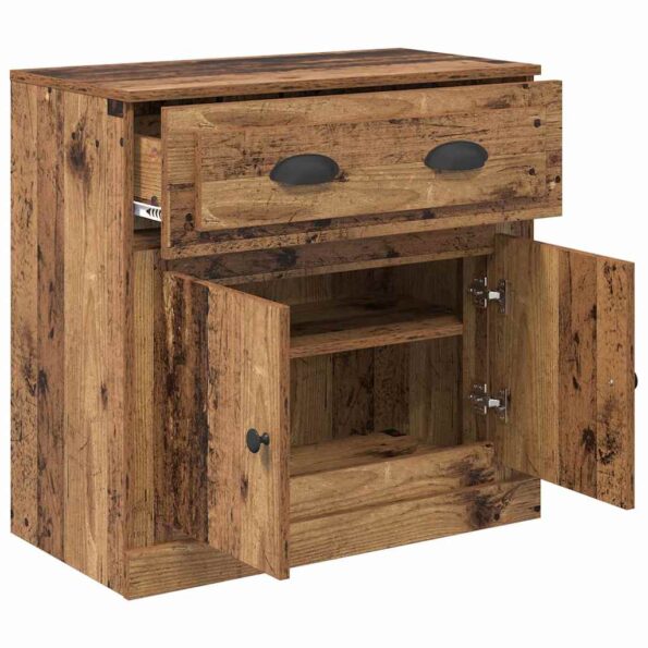 vidaXL Highboard Staré drevo 70 x 35,5 x 67,5 cm Kompozitné drevo – Obrázok 5