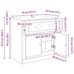 vidaXL Highboard Remeselný dub 70 x 35,5 x 67,5 cm Kompozitné drevo – Obrázok 11