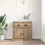 vidaXL Highboard Remeselný dub 70 x 35,5 x 67,5 cm Kompozitné drevo – Obrázok 4