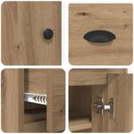 vidaXL Highboard Remeselný dub 70 x 35,5 x 67,5 cm Kompozitné drevo – Obrázok 9