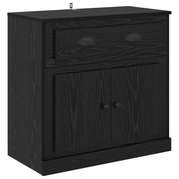 vidaXL Highboard Čierny dub 70 x 35,5 x 67,5 cm Kompozitné drevo – Obrázok 2