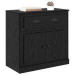vidaXL Highboard Čierny dub 70 x 35,5 x 67,5 cm Kompozitné drevo – Obrázok 3