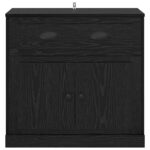 vidaXL Highboard Čierny dub 70 x 35,5 x 67,5 cm Kompozitné drevo – Obrázok 6