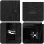 vidaXL Highboard Čierny dub 70 x 35,5 x 67,5 cm Kompozitné drevo – Obrázok 9