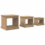 vidaXL Konferenčný stolík 3 pcs Remeselný dub Kompozitné drevo – Obrázok 2