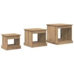 vidaXL Konferenčný stolík 3 pcs Remeselný dub Kompozitné drevo – Obrázok 7