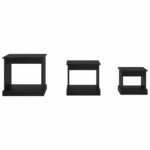vidaXL Konferenčný stolík 3 pcs Čierny dub Kompozitné drevo – Obrázok 5