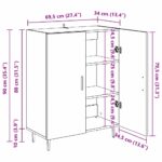 vidaXL Servírovacia skriňa Remeselný dub 69,5 x 34 x 90 cm – Obrázok 13