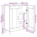 vidaXL Servírovacia skriňa Staré drevo 69,5 x 34 x 90 cm – Obrázok 13