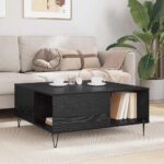 vidaXL Konferenčný stolík Čierny dub 80 x 80 x 36,5 cm – Obrázok 4