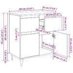 vidaXL Servírovacia skriňa so zásuvkou Remeselný dub 60 x 35 x 70 cm – Obrázok 13