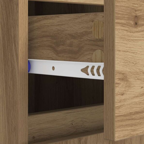 vidaXL Servírovacia skriňa so zásuvkou Remeselný dub 60 x 35 x 70 cm – Obrázok 9