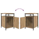 vidaXL Nočný stolík 2 pcs Remeselný dub 40 x 42 x 60 cm – Obrázok 13