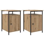 vidaXL Nočný stolík 2 pcs Remeselný dub 40 x 42 x 60 cm – Obrázok 2