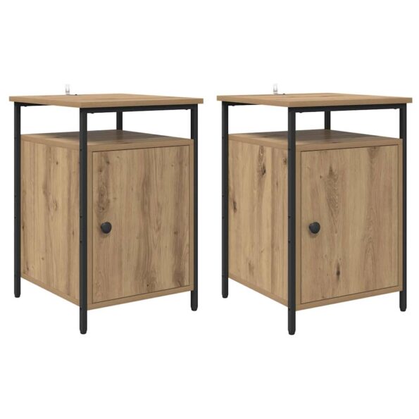 vidaXL Nočný stolík 2 pcs Remeselný dub 40 x 42 x 60 cm – Obrázok 2