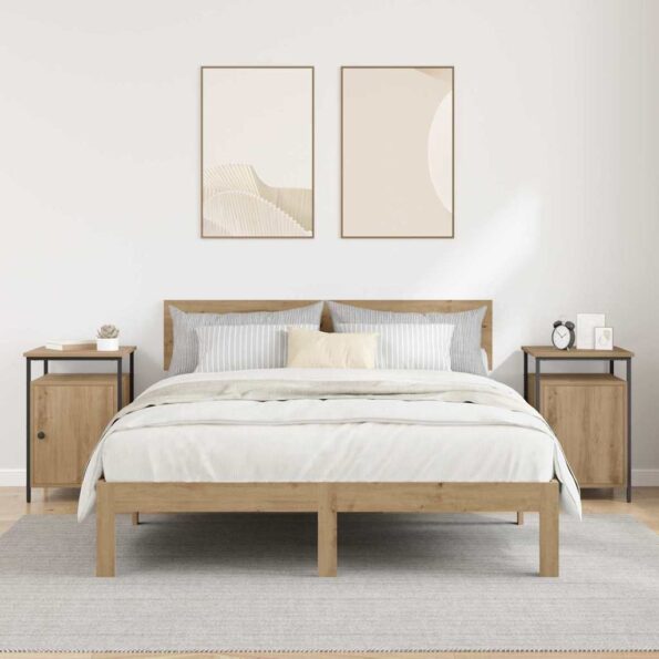 vidaXL Nočný stolík 2 pcs Remeselný dub 40 x 42 x 60 cm – Obrázok 4