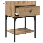 vidaXL Nočný stolík 2 pcs dub artisan 40 x 29 x 60 cm Kompozitné drevo – Obrázok 5